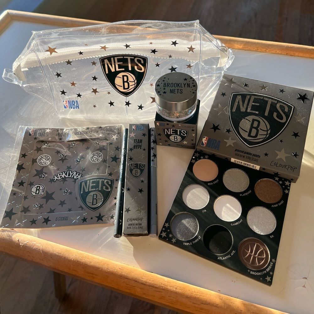 Colourpop X NBA Brooklyn Nets Limited Edition Makeup Set & Bag